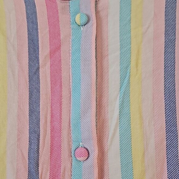 Torrid Multi Color Button Back Stripe Abbey Rayon Slub Top Short Sleeve Shirt 3X - Picture 12 of 15